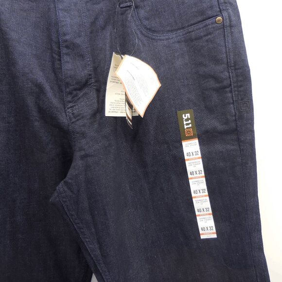 511 Tactical Jeans Men 40x32 Defender Flex Blue Denim Straight Fit NEW Stretch - Picture 9 of 10
